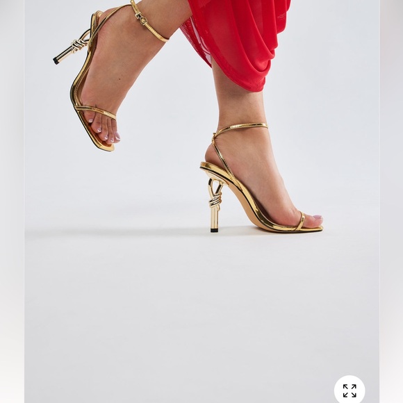 Fashion Nova Shoes - Fashion Nova Gold Strappy Heels